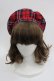 画像2: axes femme kawaii / タータンチェックベレー帽  レッド I-25-03-21-111-AX-AC-HD-ZI (2)