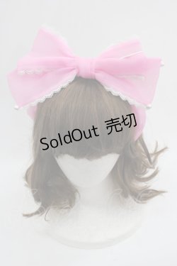 画像1: Angelic Pretty / Heartワッペンオーガンジーリボンカチューシャ  ピンク I-25-03-21-112-AP-AC-HD-ZI