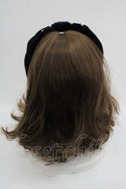 画像3: Shirley Temple / パールベロアリボンカチューシャ  黒Ｘ白 I-25-03-21-114-ET-AC-HD-ZT437