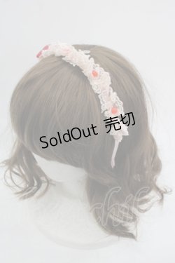 画像1: Shirley Temple / ストロベリーレースカチューシャ  ピンクＸ赤 I-25-03-21-117-ET-AC-HD-ZT437