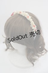 Shirley Temple / ストロベリーレースカチューシャ  サックスＸアイボリーＸ赤 I-25-03-21-120-ET-AC-HD-ZT437