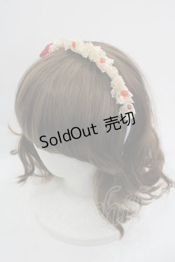 画像1: Shirley Temple / ストロベリーレースカチューシャ  サックスＸアイボリーＸ赤 I-25-03-21-120-ET-AC-HD-ZT437