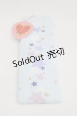 BABY,THE STARS SHINE BRIGHT / 星屑Fantasia 双子の星ネコちゃんのホロスコープ 柄オーバーニーソックス  サックス I-25-03-21-014-BA-ZA-HD-ZI