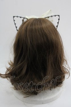 画像2: Emily Temple cute / ストーンねこみみカチューシャ  黒Ｘシルバー I-25-03-21-122-ET-AC-HD-ZT437