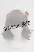 【SALE】Shirley Temple / メイドレースリボンカチューシャ  白Ｘ赤Ｘ黒 I-25-03-21-123-ET-AC-HD-ZT437-F003