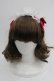 画像1: Shirley Temple / メイドレースリボンカチューシャ  白Ｘ赤Ｘ黒 I-25-03-21-123-ET-AC-HD-ZT437 (1)