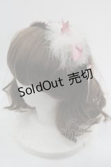 Shirley Temple / リボンファーパールカチューシャ  ピンクＸピンクＸ黒 I-25-03-21-124-ET-AC-HD-ZI