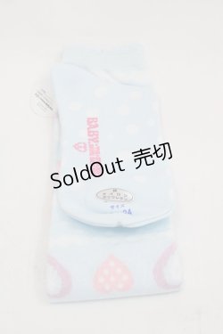 画像2: BABY,THE STARS SHINE BRIGHT / ストロベリーケーキオーバーニーソックス  サックス I-25-03-21-025-BA-ZA-HD-ZI