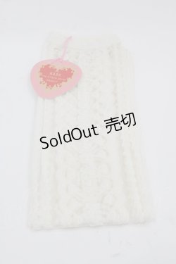 画像1: BABY,THE STARS SHINE BRIGHT / BABYロゴレース柄シースルーオーバーニーソックス  アイボリー I-25-03-21-028-BA-ZA-HD-ZI