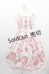 Angelic Pretty / 摘みたていちごジャンパースカートSet  ピンク I-25-03-23-051-AP-OP-HD-ZI
