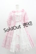 Angelic Pretty / Little Houseワンピース  ピンクＸ白 I-25-03-23-053-AP-OP-HD-OS