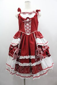 BABY,THE STARS SHINE BRIGHT / Little Girlish Sweet Ribbonジャンパースカート  エンジ I-25-03-23-057-BA-OP-HD-OS