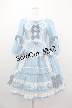 画像1: BABY,THE STARS SHINE BRIGHT / Sugar Rose Princessワンピース  青 I-25-03-23-061-BA-OP-HD-ZI