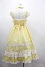 画像2: BABY,THE STARS SHINE BRIGHT / ベビードールジャンパースカート&プリンセスドロップヘッドドレス  ひよこ I-25-03-23-063-BA-OP-HD-OS (2)