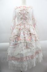 画像1: BABY,THE STARS SHINE BRIGHT / Marie Laurencin 夢見る花摘の乙女のワンピースドレス  白Ｘピンク I-25-03-23-064-BA-OP-HD-OS (1)