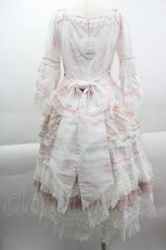 画像2: BABY,THE STARS SHINE BRIGHT / Marie Laurencin 夢見る花摘の乙女のワンピースドレス  白Ｘピンク I-25-03-23-064-BA-OP-HD-OS (2)