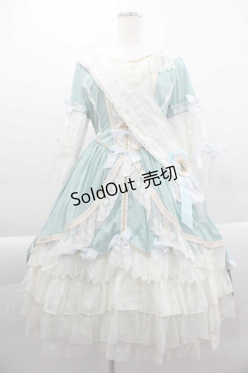 画像1: BABY,THE STARS SHINE BRIGHT / La robe vert clairワンピース&エシャルプセット  グリーン I-25-03-23-065-BA-OP-HD-ZI (1)