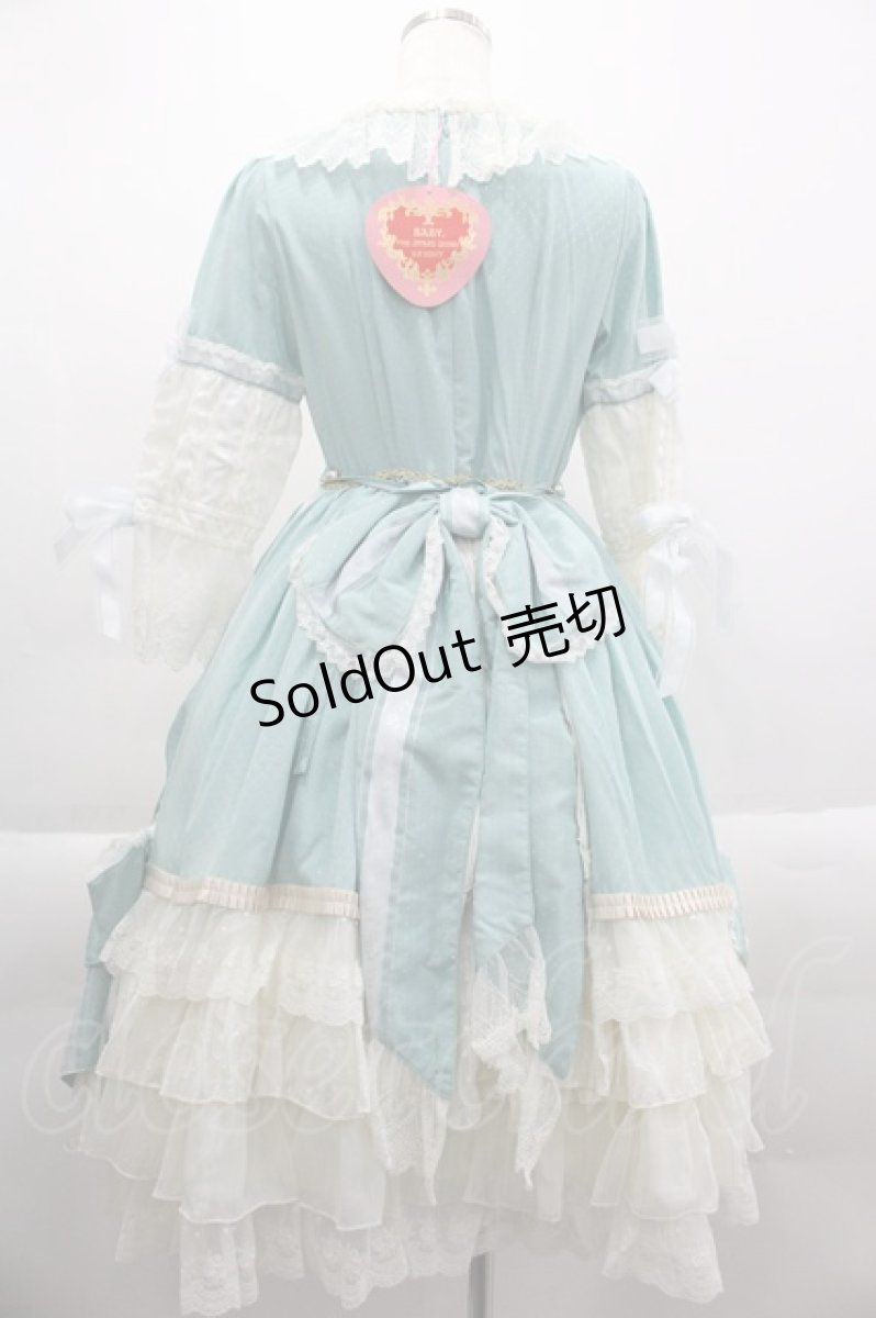 画像4: BABY,THE STARS SHINE BRIGHT / La robe vert clairワンピース&エシャルプセット  グリーン I-25-03-23-065-BA-OP-HD-ZI (4)