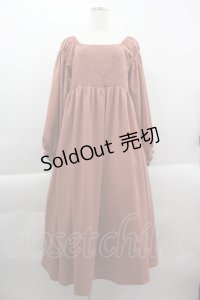 axes femme /シャーリングワンピース  ピンク I-25-03-23-072-AX-BL-HD-ZI