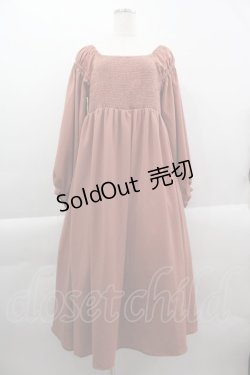画像1: axes femme /シャーリングワンピース  ピンク I-25-03-23-072-AX-BL-HD-ZI