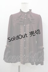 axes femme / ジャボ風フリルブラウス  Dブラウン I-25-03-23-008-AX-BL-HD-ZI