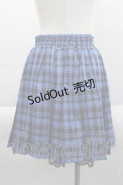 画像2: Jamieエーエヌケー / ハートバックルベルトチェックスカート  青ｘ黒 I-25-03-23-082-LO-SK-HD-ZI