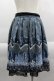 画像2: axes femme POETIQUE / 刺繍入り雪柄ミドルスカート  ネイビー I-25-03-23-086-AX-SK-HD-ZI (2)