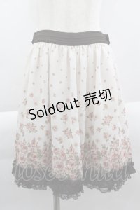 axes femme / 花柄スカート  白Ｘブラウン I-25-03-23-090-AX-SK-HD-ZI