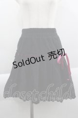 Blue rouge / はしごリボンレーススカート  黒Ｘ濃ピンク I-25-03-23-091-CA-SK-HD-ZI
