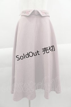 画像1: Fi.n.t / ウエストフラワー刺繍フレアースカート  ピンク I-25-03-23-092-CA-SK-HD-ZI