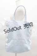 Maison de FLEUR / レースアップリボントートバッグ  サックスＸ白 I-25-03-23-112-LO-BG-HD-ZI