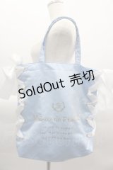 Maison de FLEUR / レースアップリボントートバッグ  サックスＸ白 I-25-03-23-112-LO-BG-HD-ZI