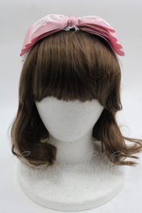 Shirley Temple / レースリボンヘアバンド 52-56CM ピンクＸ白 I-25-03-23-120-ET-AC-HD-ZT437-F002
