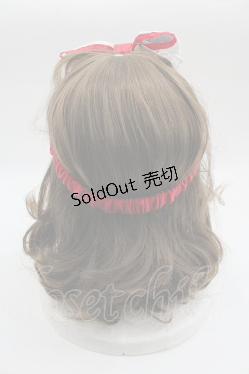 画像2: 【SALE】Shirley Temple / リボンオーガンジーヘアバンド 52-56CM 白Ｘ赤 I-25-03-23-121-ET-AC-HD-ZT437-F002 (2)