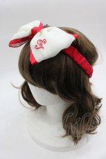 画像3: 【SALE】Shirley Temple / リボンオーガンジーヘアバンド 52-56CM 白Ｘ赤 I-25-03-23-121-ET-AC-HD-ZT437-F002 (3)