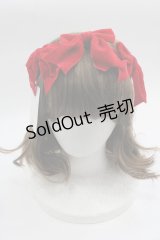 Shirley Temple / ベロアリボンヘアバンド 52-56CM 赤 I-25-03-23-122-ET-AC-HD-ZI