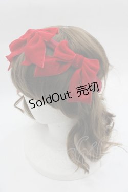画像3: Shirley Temple / ベロアリボンヘアバンド 52-56CM 赤 I-25-03-23-122-ET-AC-HD-ZI