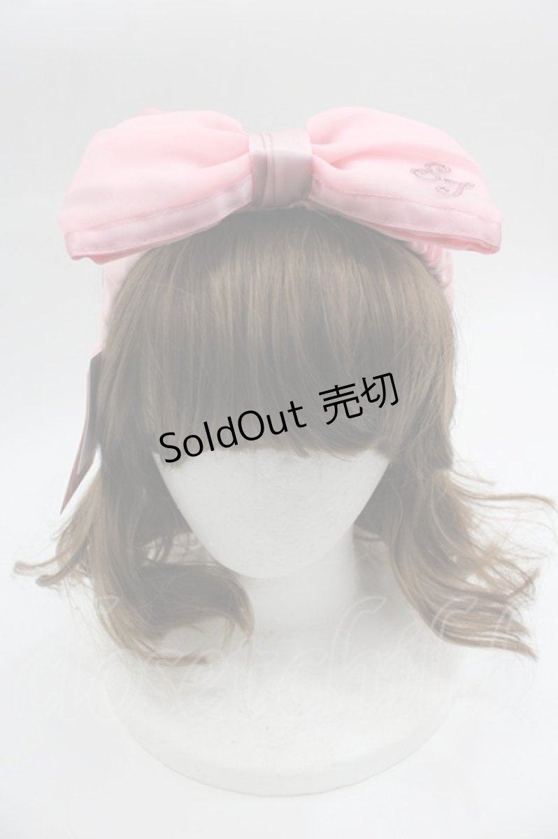 画像1: 【SALE】Shirley Temple / リボンオーガンジーヘアバンド  ピンク I-25-03-23-123-ET-AC-HD-ZT437-F002 (1)