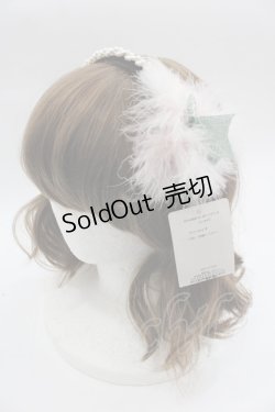 画像1: Shirley Temple / リボンファーパールカチューシャ  ピンクＸ白Ｘ黒 I-25-03-23-124-ET-AC-HD-ZT437-F003