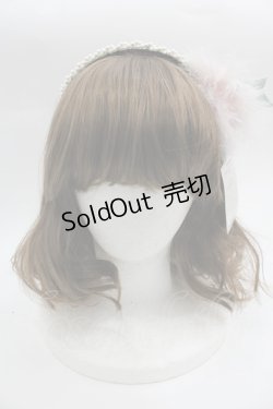 画像2: Shirley Temple / リボンファーパールカチューシャ  ピンクＸ白Ｘ黒 I-25-03-23-124-ET-AC-HD-ZT437-F003