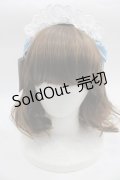 Shirley Temple / メイドレースリボンカチューシャ  白ＸサックスＸ黒 I-25-03-23-125-ET-AC-HD-ZI
