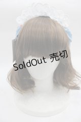 Shirley Temple / メイドレースリボンカチューシャ  白ＸサックスＸ黒 I-25-03-23-125-ET-AC-HD-ZI