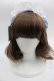 画像1: Shirley Temple / メイドレースリボンカチューシャ  白ＸサックスＸ黒 I-25-03-23-125-ET-AC-HD-ZI (1)