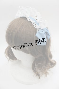 画像3: Shirley Temple / メイドレースリボンカチューシャ  白ＸサックスＸ黒 I-25-03-23-125-ET-AC-HD-ZI