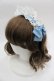 画像3: Shirley Temple / メイドレースリボンカチューシャ  白ＸサックスＸ黒 I-25-03-23-125-ET-AC-HD-ZI (3)