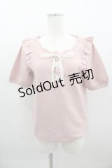 LOLITAその他(お買取対象外) / 襟ぐりスカラップ半袖トップス  ピンク I-25-03-23-029-LO-TO-HD-ZI