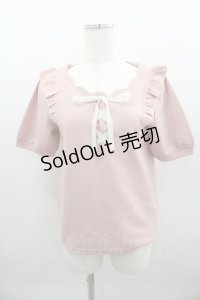 LOLITAその他(お買取対象外) / 襟ぐりスカラップ半袖トップス  ピンク I-25-03-23-029-LO-TO-HD-ZI