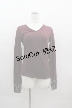 画像1: Ozz oneste / 裾薔薇刺繍しぼりデザインカットソー  ブラウン I-25-03-23-037-OO-TO-HD-ZI