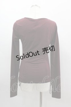 画像2: Ozz oneste / 裾薔薇刺繍しぼりデザインカットソー  ブラウン I-25-03-23-037-OO-TO-HD-ZI