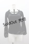 PEACE NOW / ベルベットバルーン袖トップス  黒 I-25-03-23-038-PU-TO-HD-ZI
